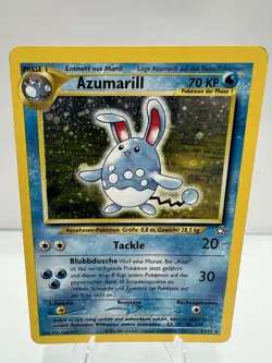 Azumarill Holo Rare Pokemon Karte DE 1999 Vintage 2/111 Bespielt Neo Genesis - Image 1