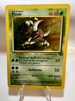 Pinsir Rare Holo Swirl Pokemon Karte Deutsch 1999 Vintage 9/64 Gut Dschungel - Image 1