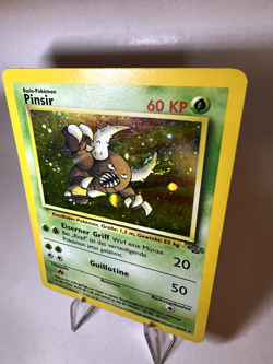 Pinsir Rare Holo Swirl Pokemon Karte Deutsch 1999 Vintage 9/64 Gut Dschungel - Image 3