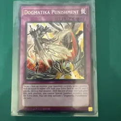 YuGiOh Dogmatika Punishment Secret Rare 1st Edition RA01-EN076 - Image 1