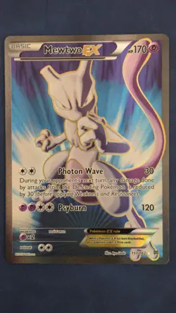 Pokemon Mewtwo EX TCG Full Art Ultra Rare Card XY Breakthrough 157/162 LP/NM - Image 1