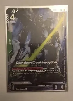 Gundam Card Game Newtype Rising Gundam Deathscythe GD01-025 LR+ Holo Foil - Image 1