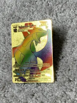 Pokemon Unique Salmence VMax HP320 Hi-Gloss Gold Foil Fan Art Card LP - Image 4
