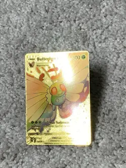 Pokemon Unique Butterfree VMax HP300 Hi-Gloss Gold Foil Fan Art Card LP - Image 4