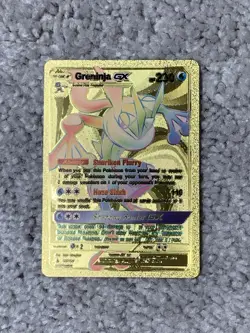 Pokemon Greninja GX HP230 Misprint Error Card OC Gold Foil Fan Art Card - Image 1