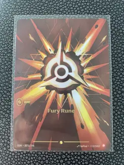 2025 League of Legends Riftbound English TCG Card Fury Rune OGN·007a/298 Alt Art - Image 2