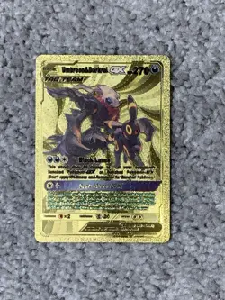 Pokemon Umbreon&Darkrai GX HP270 Misprint Error Card OC Gold Foil Fan Art Card - Image 1