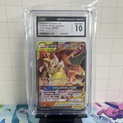 CGC 10 Charizard & Braixen GX Remix Bout 008/064 Pokemon Card Japanese - Image 1