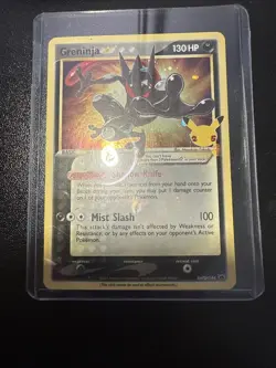 Pokemon Greninja Gold Star 25th Celebrations Promo Holo Card SWSH144 - Image 1