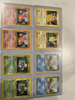 1999-2000 Pokemon Base Set Charmeleon, Squirtle, Ivysaur, Pikachu 8 Cards - Image 1