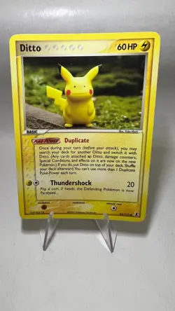 Ditto Pikachu English Vintage Pokemon Card Excellent EX Delta Species - Image 1