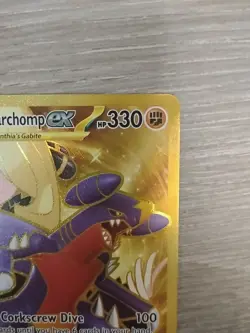 Pokemon TCG Cynthia’s Garchomp EX Gold Card From Destined Rivals - Image 4
