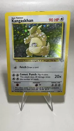 Kangaskhan Rare Holo Vintage Pokemon Card English Lightly Played Jungle - Image 1