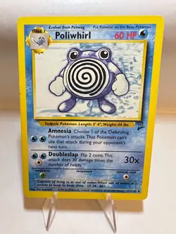 Poliwhirl Vintage Pokemon Card English 2000 Very Good Base Set 2 - Image 1