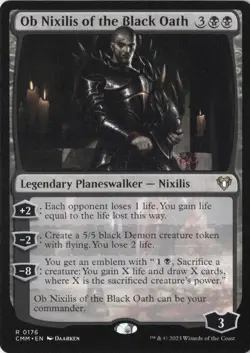 Ob Nixilis of the Black Oath Commander Masters Normal NM 176 - Image 1