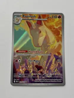 Pokemon Destined Rivals Rapidash Illustration Rare 189/182 - Near Mint! - Image 1