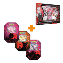 Pokemon TCG: TEAM ROCKET EX BUNDLE: BOX + TINS x3 -New/Factory Sealed - UK STOCK - Image 1