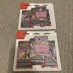 Pokemon TCG: SV 05 Temporal Forces 3 Pack Blister Factory Sealed (Lot of 2) - Image 1