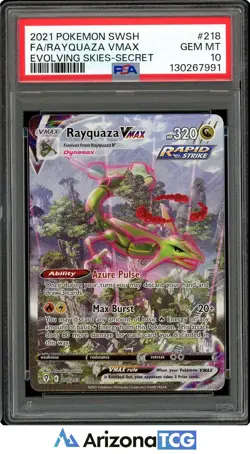 Pokemon 2021 Rayquaza VMAX 218/203 Alt Art Evolving Skies GEM MINT PSA 10 - Image 1