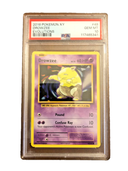 Drowzee Regular Common #49 - PSA GEM MT 10 - 2016 XY Evolutions - Pokemon TCG - Image 1