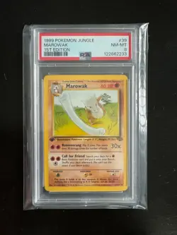 1999 Pokemon Jungle PSA 8 #39 Marowak 1st Edition Near Mint - Image 1