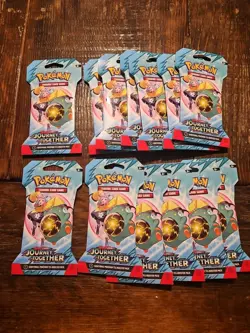 Pokemon TCG: Scarlet and Violet Journey Together- Lot Of 13 Booster Pack Sleeved - Image 1