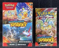 Pokemon TCG Surging Sparks Booster Bundle Box + Booster Pack Factory Sealed - Image 1