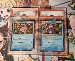 2024 POKEMON PAF EN-PALDEAN FATES SHINY RARE 116 SLOWPOKE 117 SLOWBRO PSA 9 - Image 1