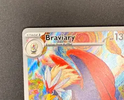 Braviary 214/191 NM Pokemon TCG Surging Sparks Illustration Rare Full Art Holo - Image 2