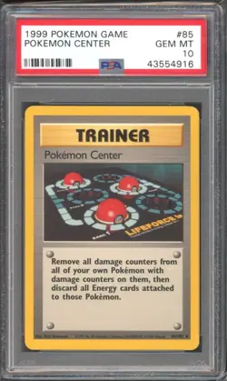 POKEMON CENTER #85 PSA 10 1999 POKEMON Base Set Unlimited WOTC - Image 1