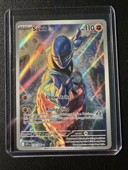 Pokemon TCG Sawk 130/086 Sv: White Flare Illustration Rare NEAR MINT - Image 1
