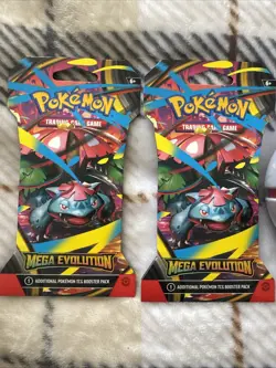 New Pokemon TCG PokeBall Premiere Tin & 2 Mega Evolution TCG Booster Packs. - Image 5