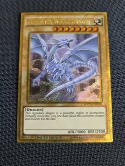 Blue-Eyes White Dragon MVP1-ENGV4 Gold Secret Rare Limited Edition NM Yugioh - Image 1