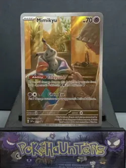 Pokemon Card Mimikyu Promo SVP 075 Paldean Fates Illustration Rare Near Mint - Image 1