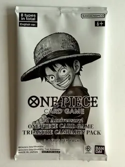 Promotion Pack One Piece Card Game 3rd Anniversary Treasure Campaign In Hand - Image 1