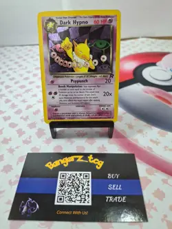 Dark Hypno 9/82 Team Rocket Holo Vintage Pokemon Card Damaged - Image 1