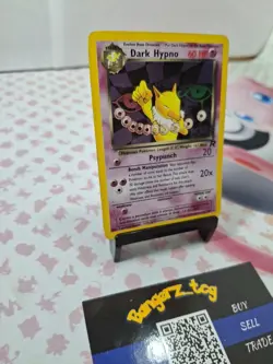 Dark Hypno 9/82 Team Rocket Holo Vintage Pokemon Card Damaged - Image 2