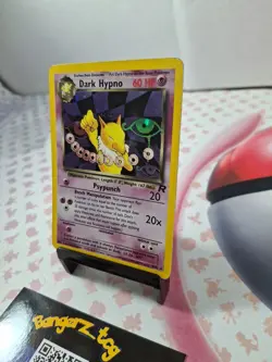 Dark Hypno 9/82 Team Rocket Holo Vintage Pokemon Card Damaged - Image 3