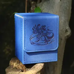 Lucario PU Leather Deck Box Holds 100+ Cards Pokemon TCG Storage Case Card Deck - Image 1