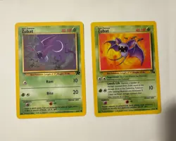 Zubat Vintage Pokemon Cards 70/82 57/62 Base Set Wizards 1999 2000 - Image 1