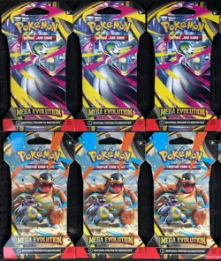 Pokemon Mega Evolution Sleeved Booster Pack Lot of 12 Brand New Unopened Packs - Image 3