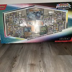 Pokemon TCG Prismatic Evolutions Lucario Ex + Tyranitar Ex Premium Collection - Image 1