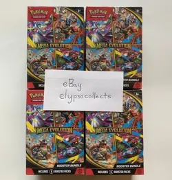 LOT OF 4 Pokemon TCG MEGA EVOLUTION Booster Bundles - Factory Sealed - Image 1