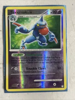 Pokemon TCG Toxicroak Mysterious Treasures 36/123 Reverse Holo Rare - Image 1