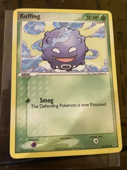 Pokemon TCG Koffing EX Deoxys 62/107 Regular Common NM - Image 1