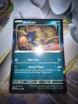 Pokemon TCG - Murkrow SVP 021 - Paldea Evolved Stamped Promo. - Image 1