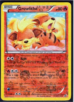 2013 GROWLITHE RC4/RC25 Legendary Treasures Pokemon Radiant Collection HOLO (G14 - Image 1