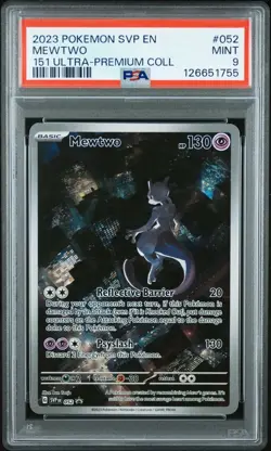 2023 Pokemon SVP 151 Ultra Premium Black Star Promo #053 Mewtwo Full Art PSA 9 - Image 1
