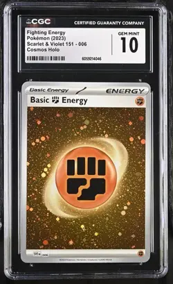 Pokemon English Fighting Energy 151 Cosmos Holo CGC 10 - Image 1