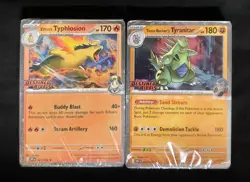 Destined Rivals Tyranitar and Typhlosion Build & Battle Promo Pokemon Prerelease - Image 1